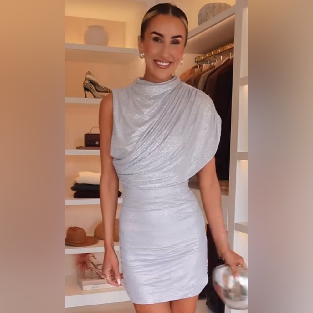 NEW ! TREND ZARA SHORT MESH DRESS WITH RHINESTONE CAPE 
🚨FIRM PRICE NO DISCOUNT - Picture 11 of 17